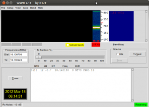 First OpenBeacon WSPR Capture First OpenBeacon WSPR Capture