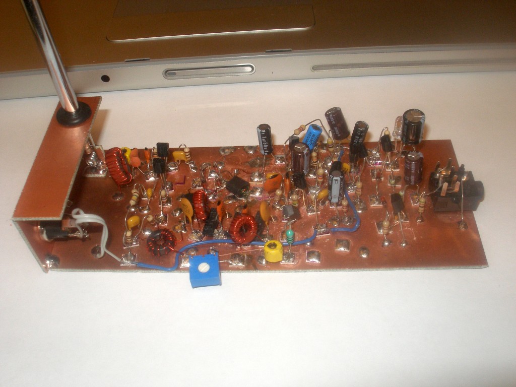 Discrete component monitor RX for 14.141 MHz
